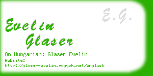 evelin glaser business card